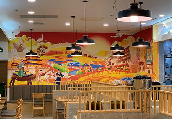 赣州商业空间彩绘介绍。